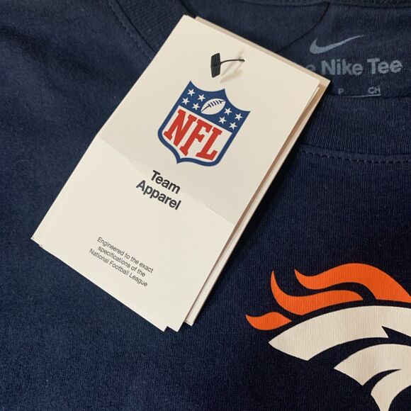 NFL Team Apparel Nike Men's S T-shirt Navy Blue Denver Broncos Russell‎ Wilson - Picture 5 of 9